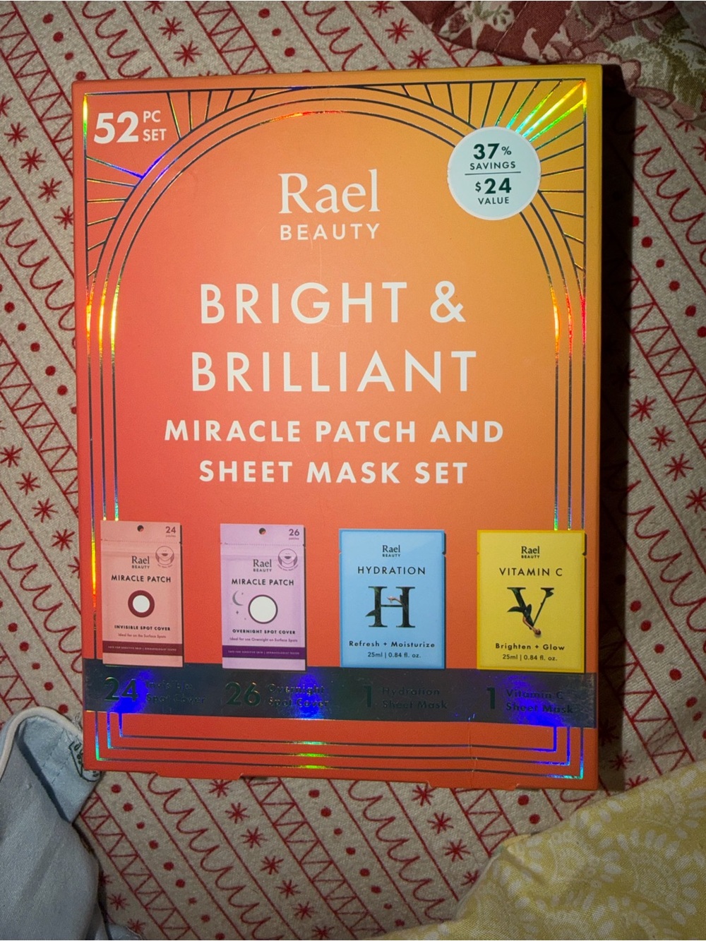 Rare Beauty Bright & Brilliant Miracle Patch and Sheet Mask Set — Orange